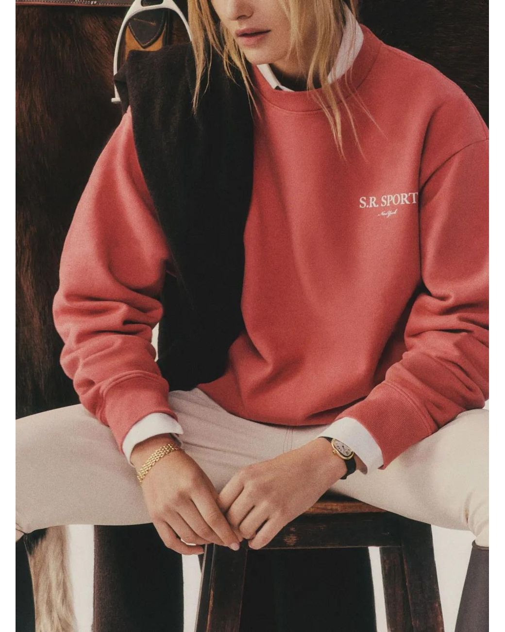 Sporty & Rich Pink Cotton Sweatshirt