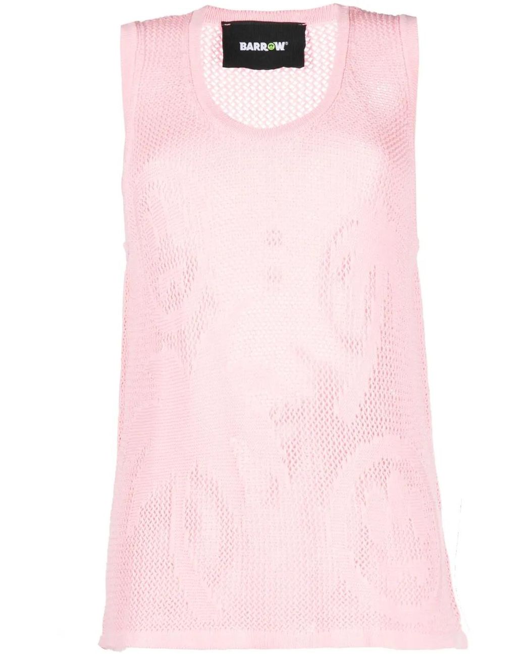 Barrow Pink Intarsia-Knit Palm Tree Top