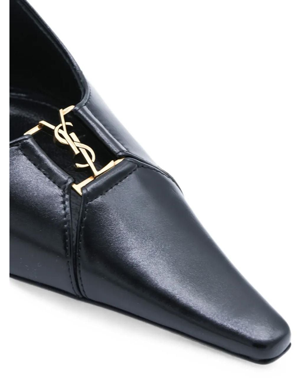 Saint Laurent Blue Babylone Breteuil Slingback Pumps