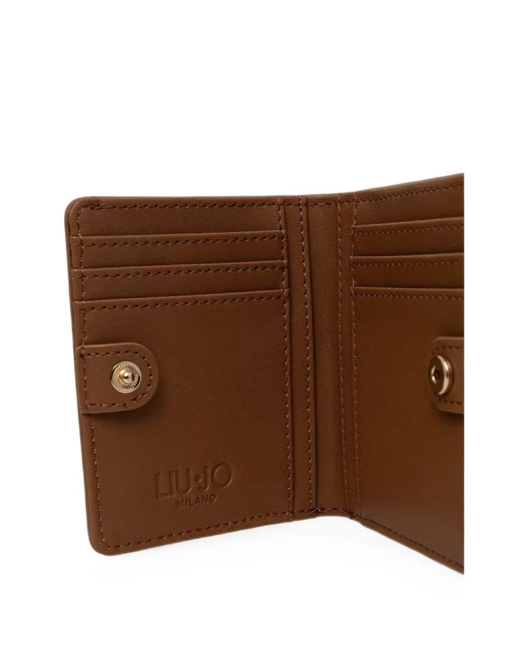 Liu Jo Brown Logo-Plaque Wallet