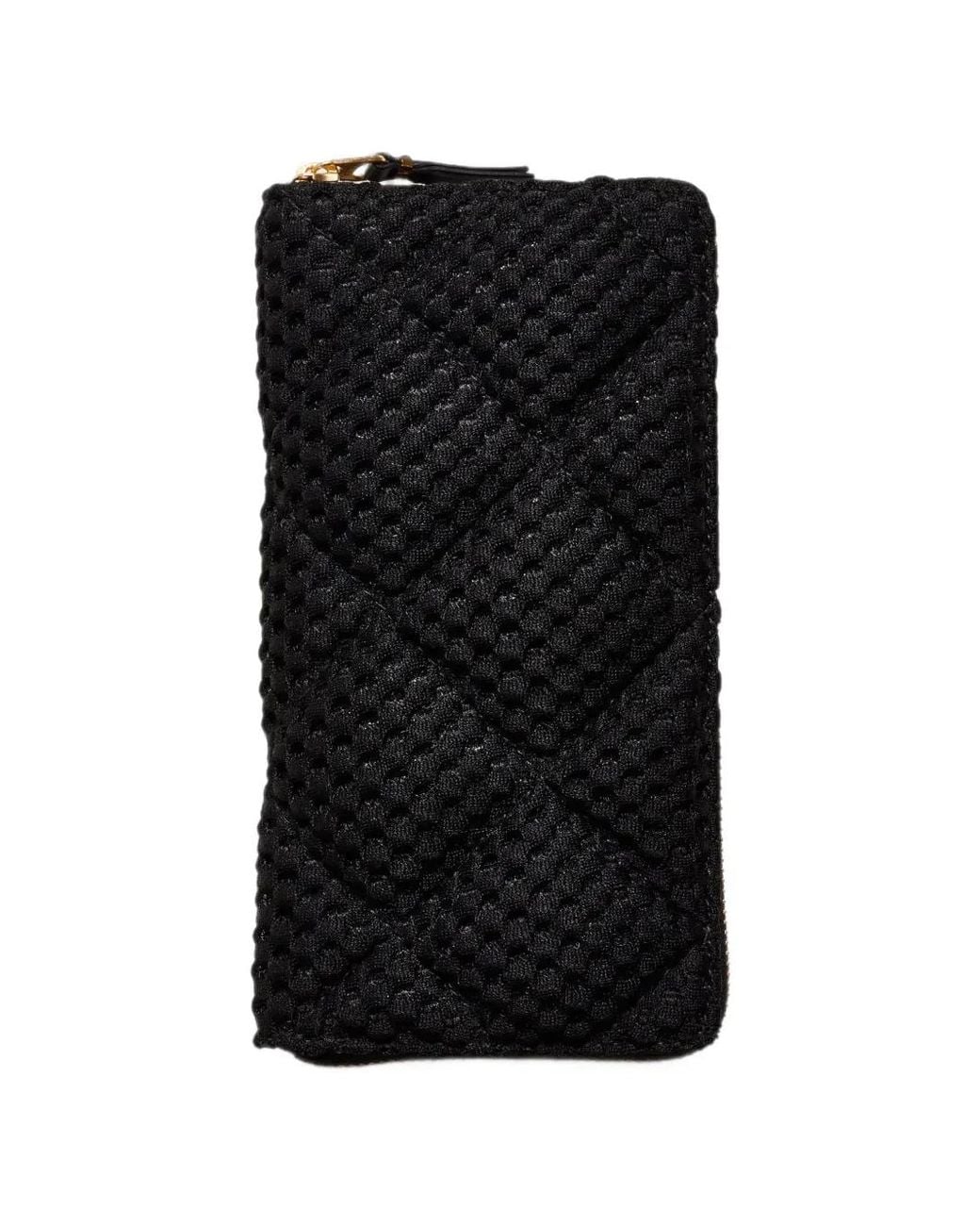 Comme des Garçons Black Textured Ziparound Wallet
