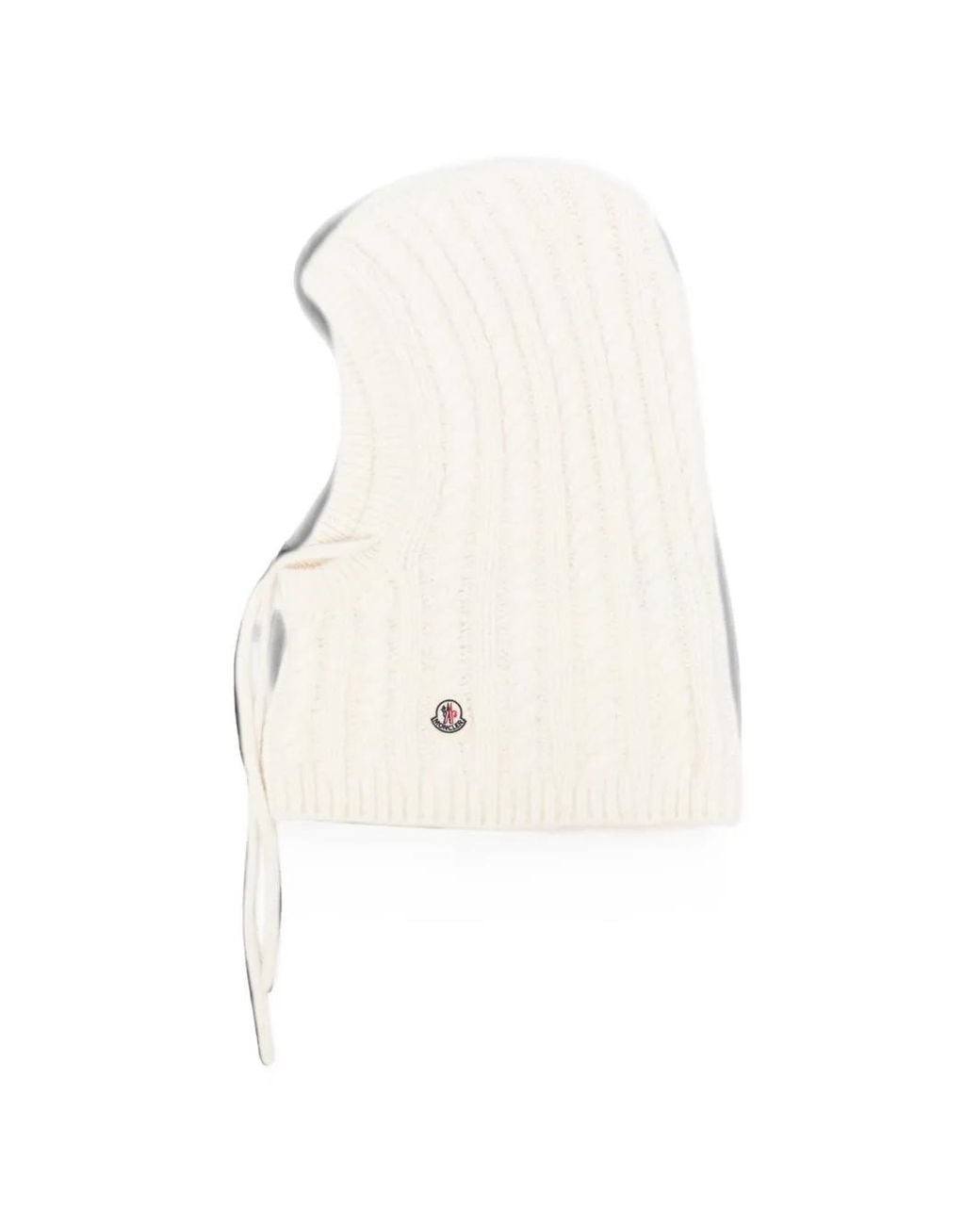 Moncler White Cable-Knit Balaclava