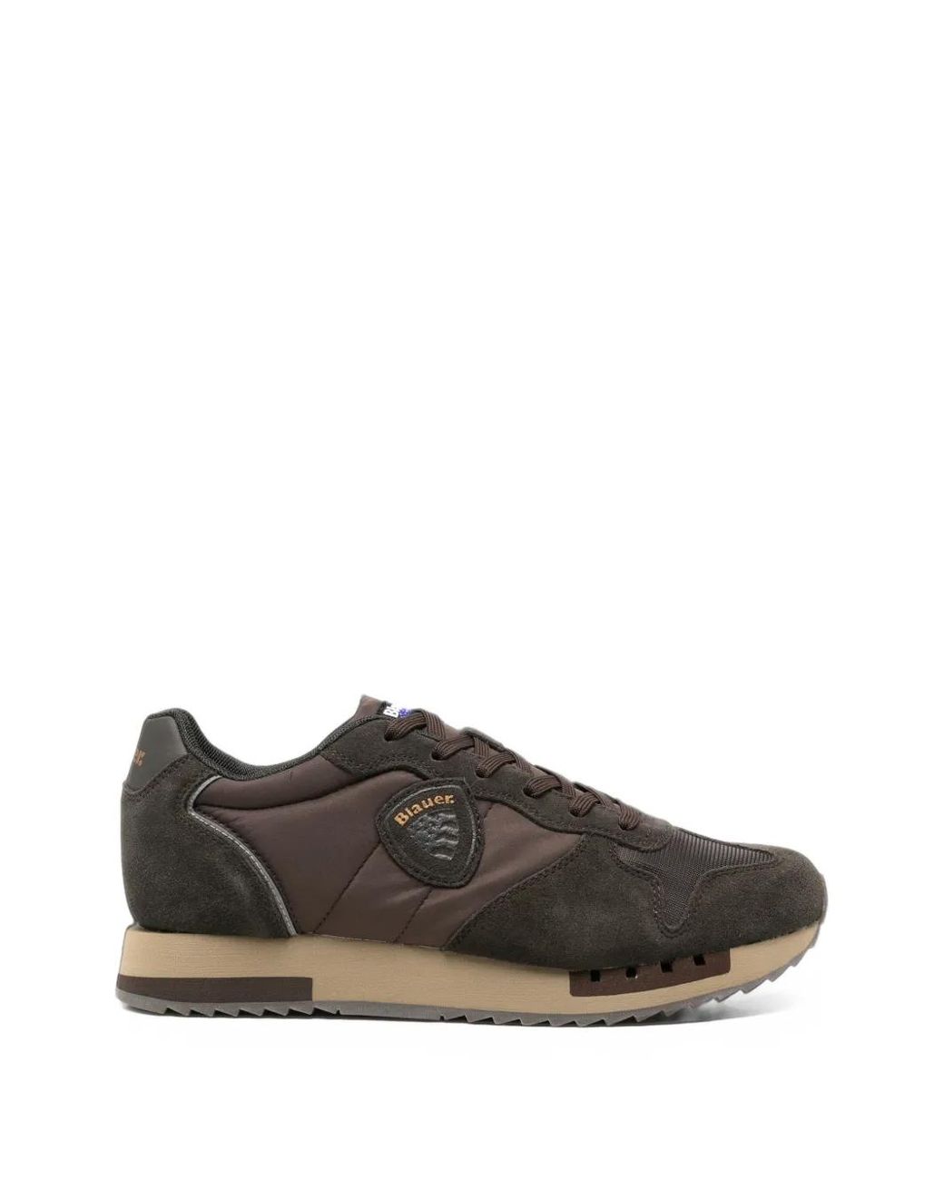 Blauer Brown Queens Panelled Sneakers for men