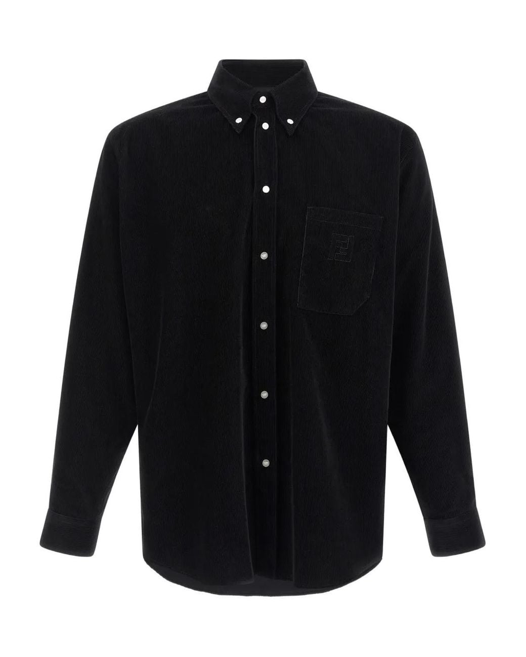 Fendi Blue Corduroy Shirt for men