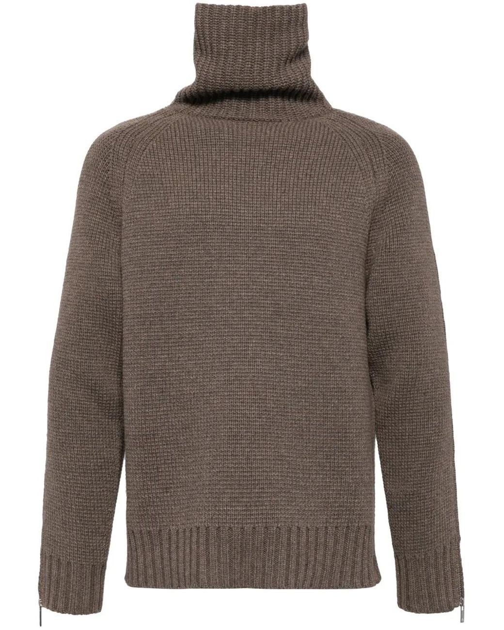 Helmut Lang Brown Suitcase Turtleneck Jumper for men