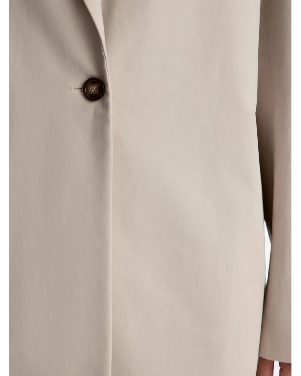 12 STOREEZ White Single-Breasted Coat