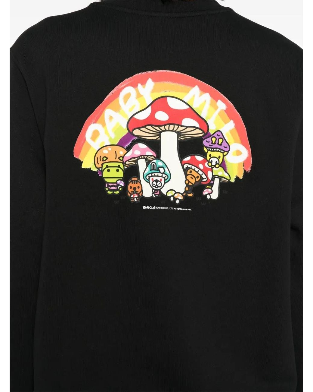 A Bathing Ape Black Baby Milo Crew Neck Sweatshirt