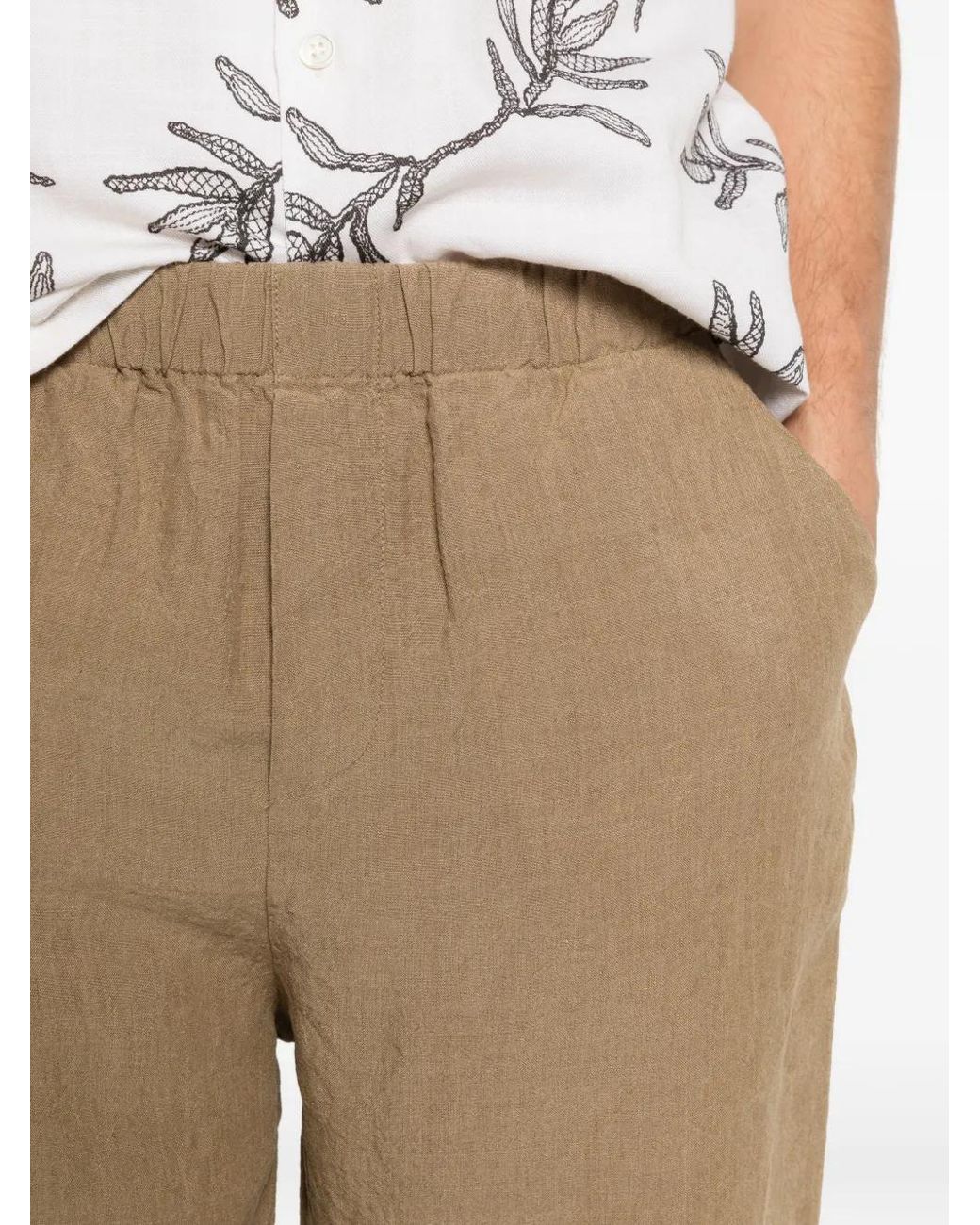 Barena Elastische Broek in het Natural voor heren