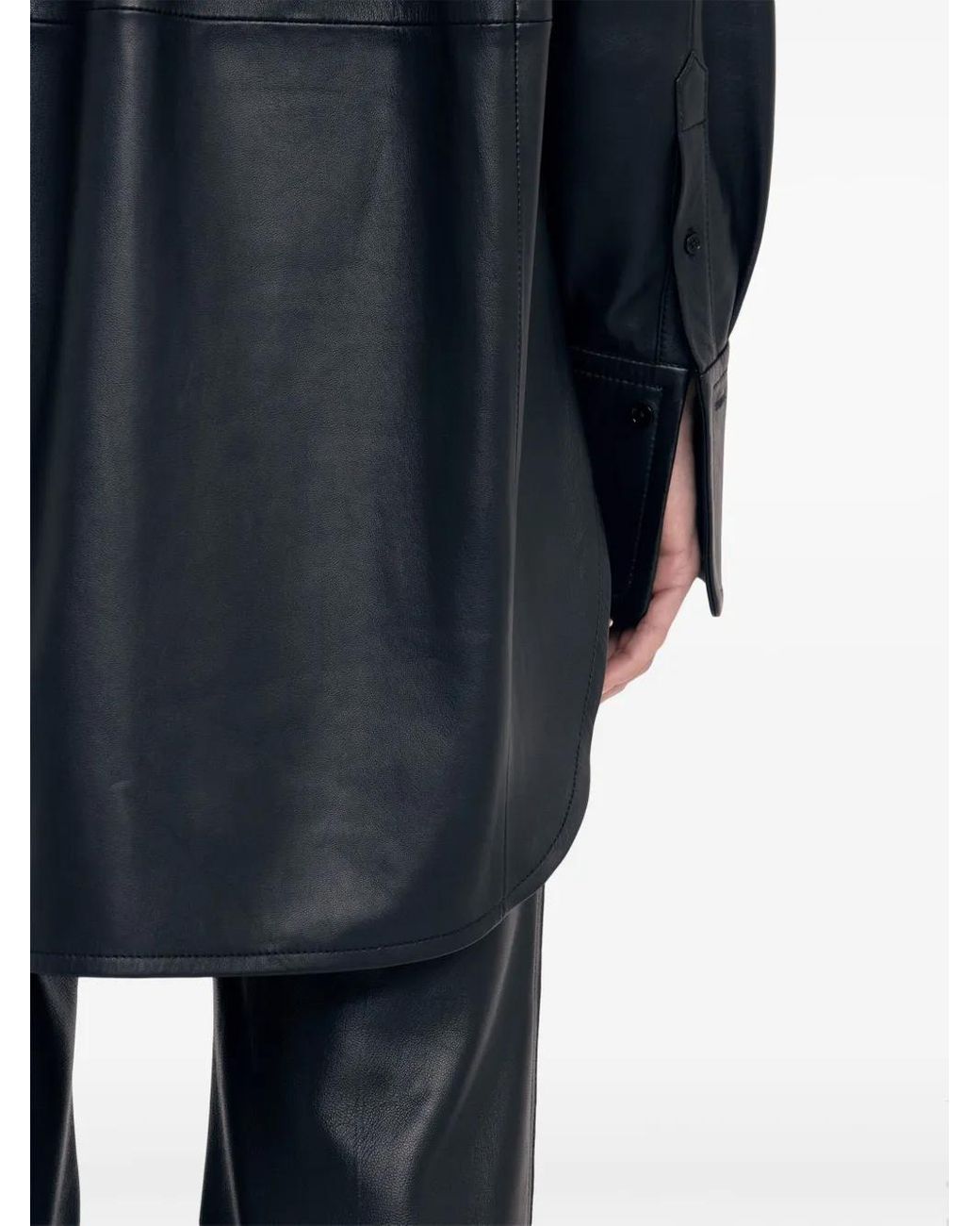 Victoria Beckham Black Leather Shirt