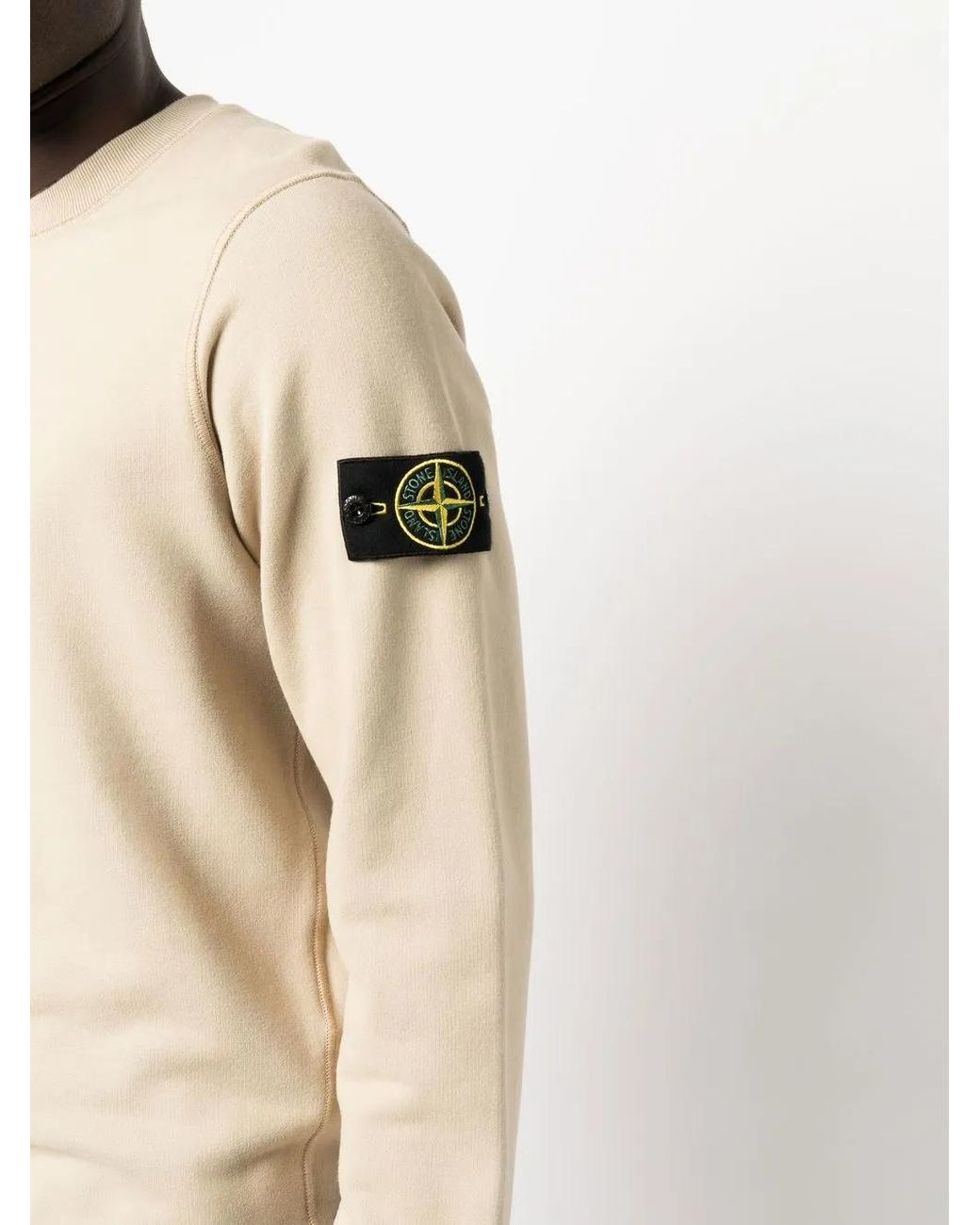 Stone Island Natural Compass-Patch Sweatshirt for men