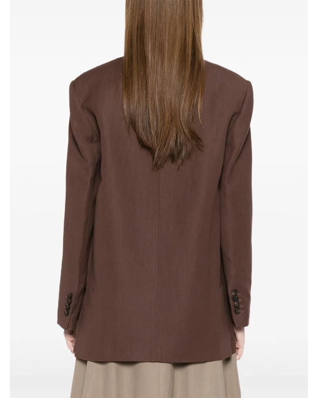 Brunello Cucinelli Brown Button Single-Breasted Blazer