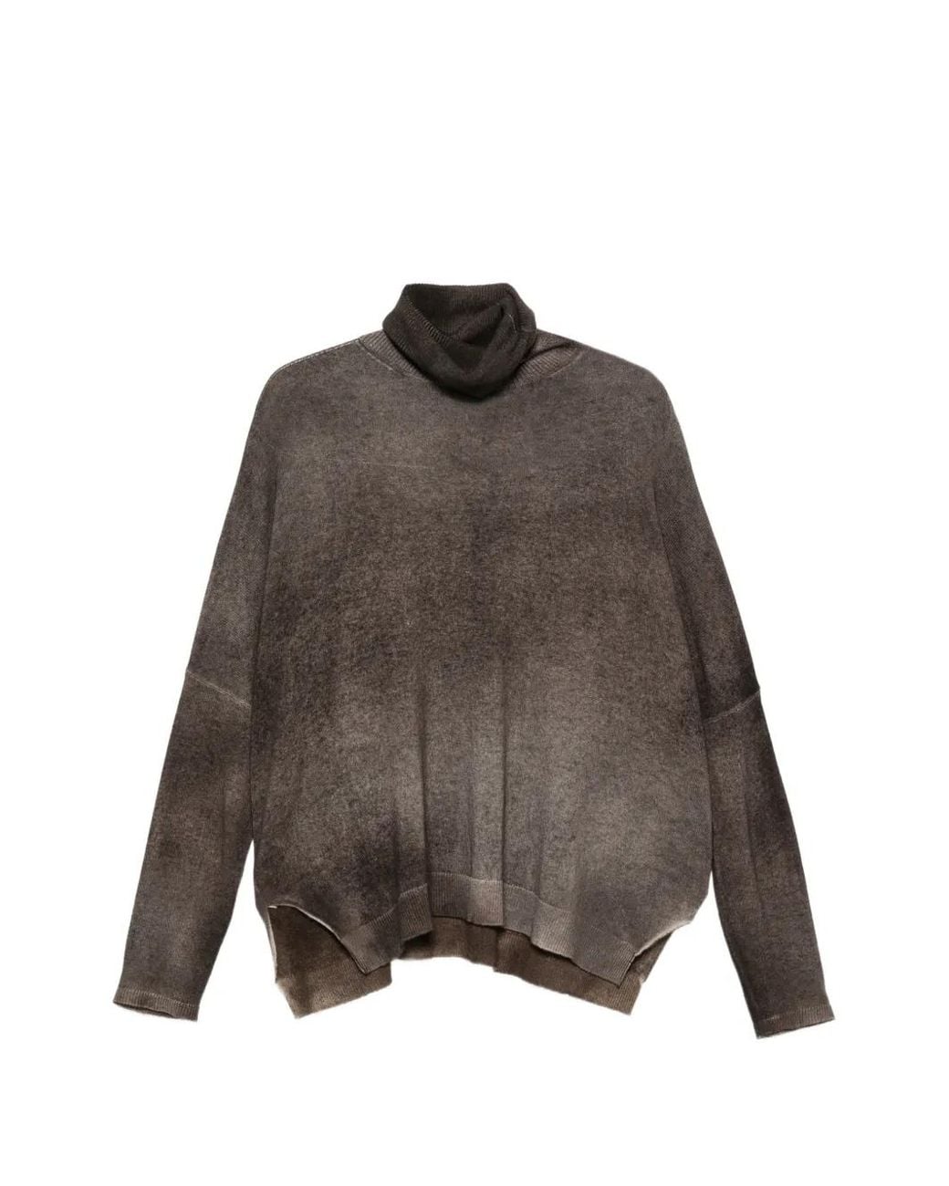 Avant Toi Brown Gradient-Effect Roll-Neck Sweater