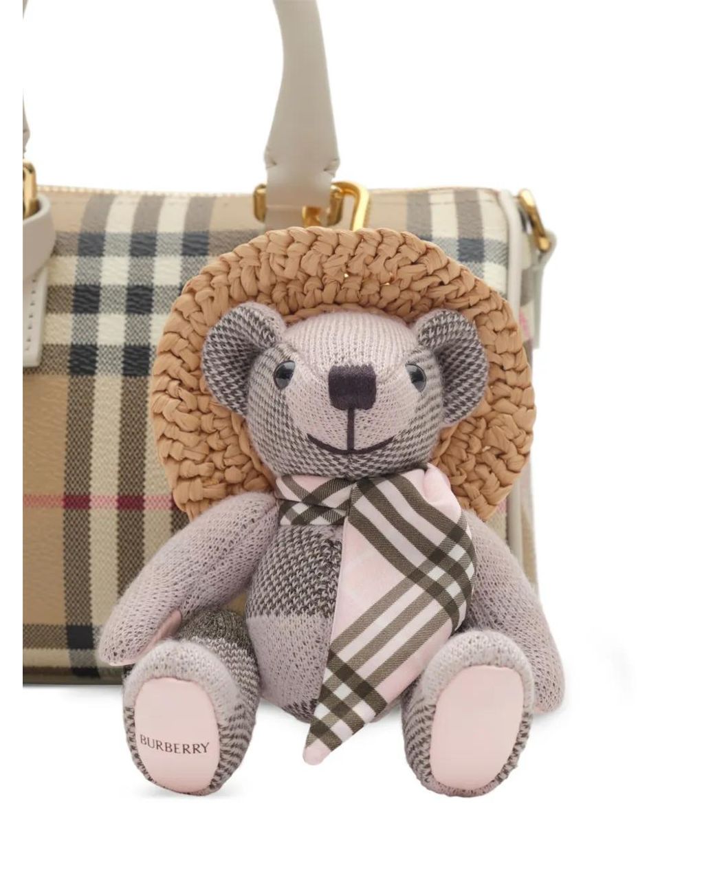 Burberry Natural Mini Check Bowling Bag