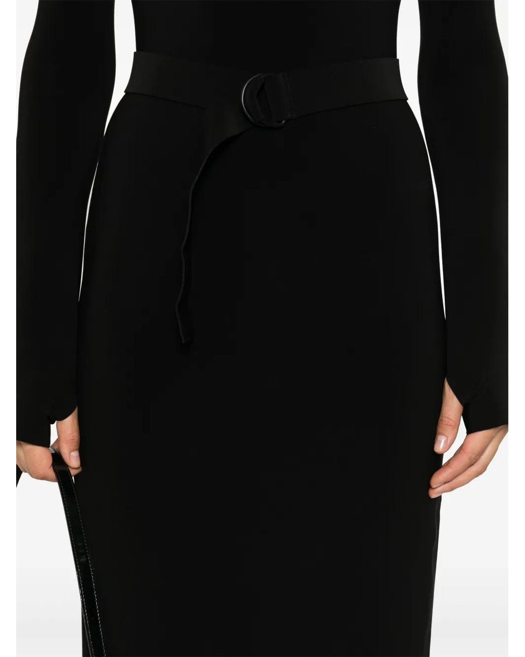 Norma Kamali Black Scoop-Neck Maxi Dress