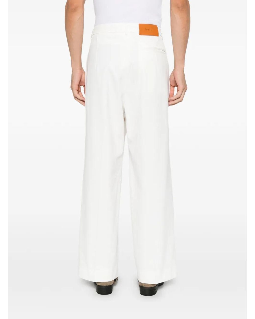 Pantalones Saico Con Pinzas Second/Layer de hombre de color White