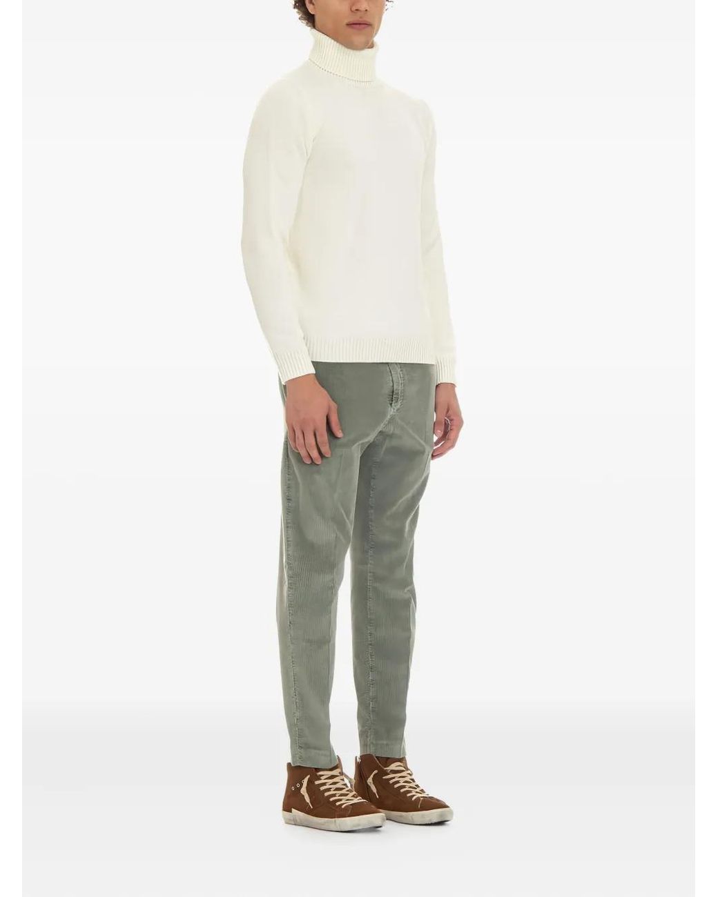 Roberto Collina White Roll-Neck Sweater for men