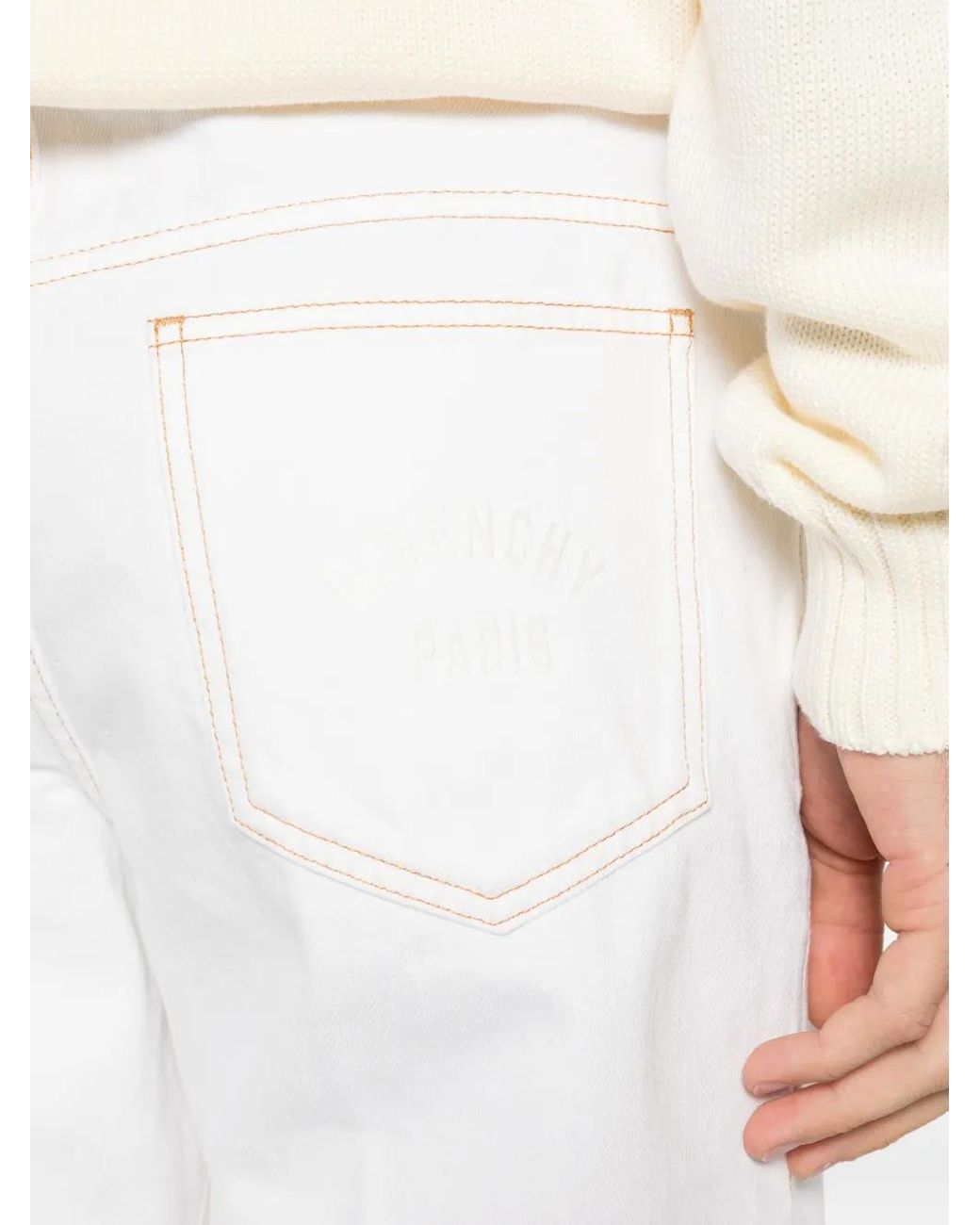 Givenchy White Straight Fit Jeans for men