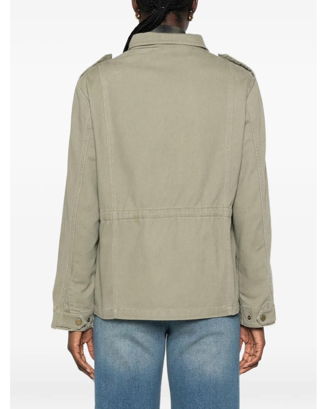 MAISON 123 Natural Claire Four-Pocket Epaulette Jacket
