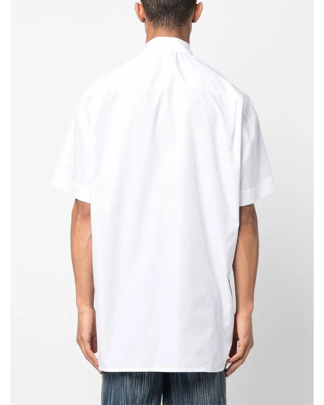 Giorgio Armani White Short-Sleeve Button-Up Shirt for men