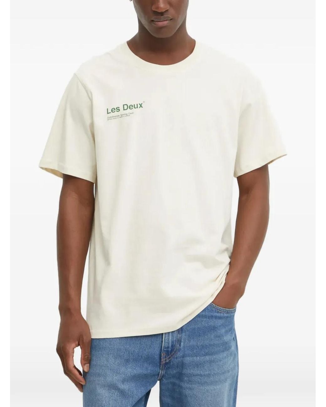 Les Deux White Logo-Print T-Shirt for men
