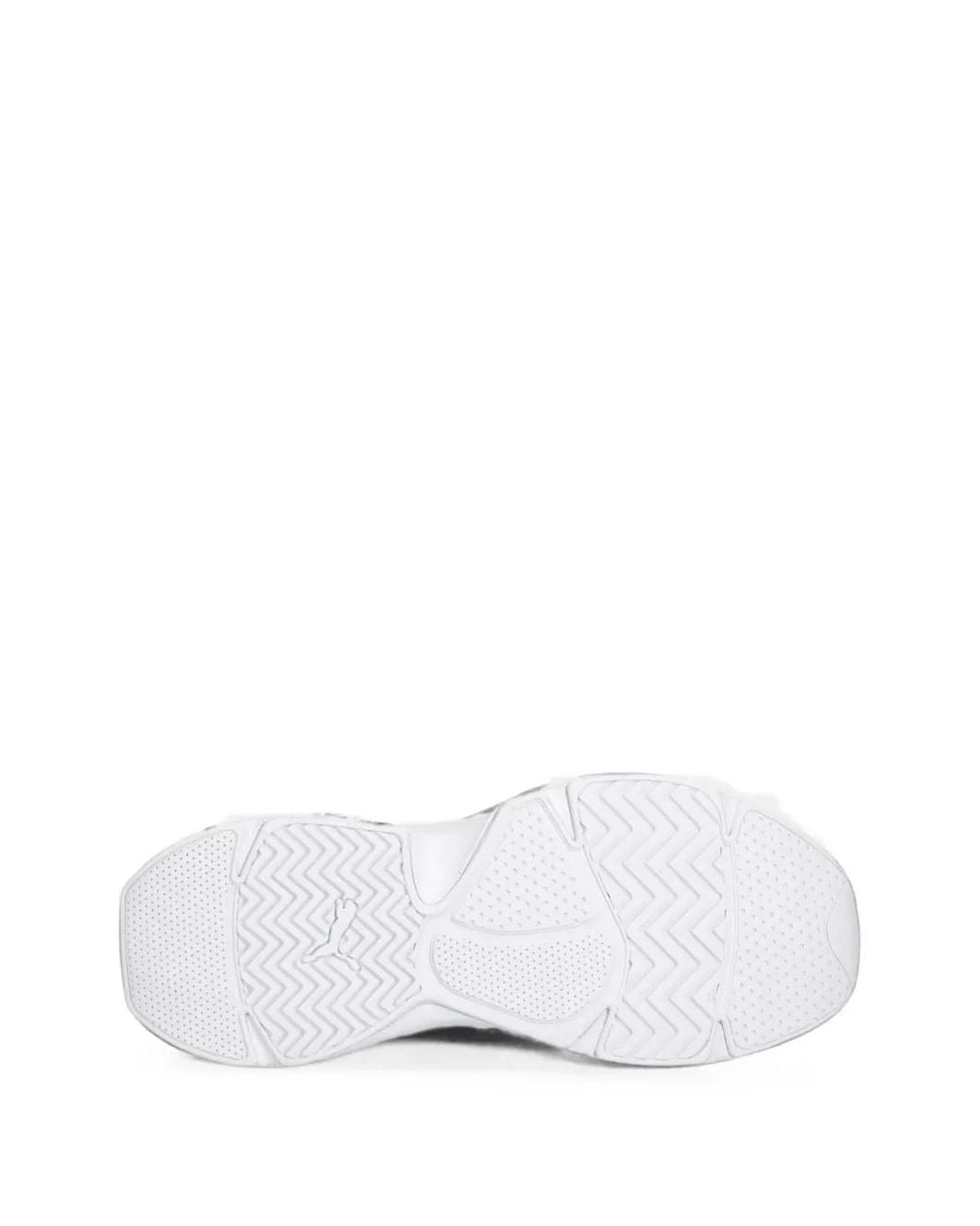 PUMA White Cassia 2.0 Logo-Print Panelled Sneakers