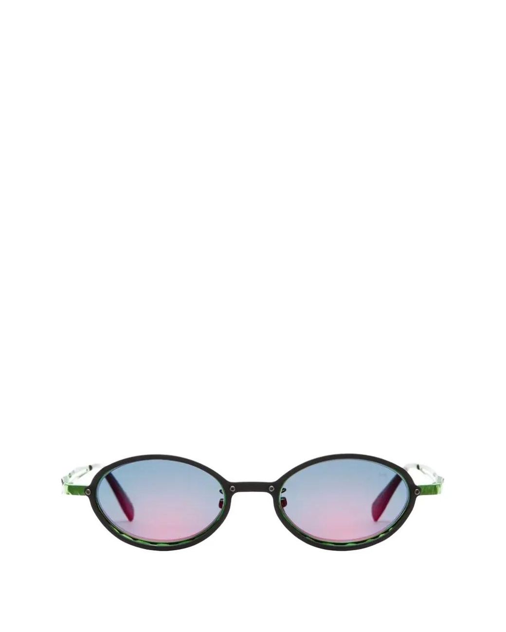 Kuboraum White Round-Frame Sunglasses