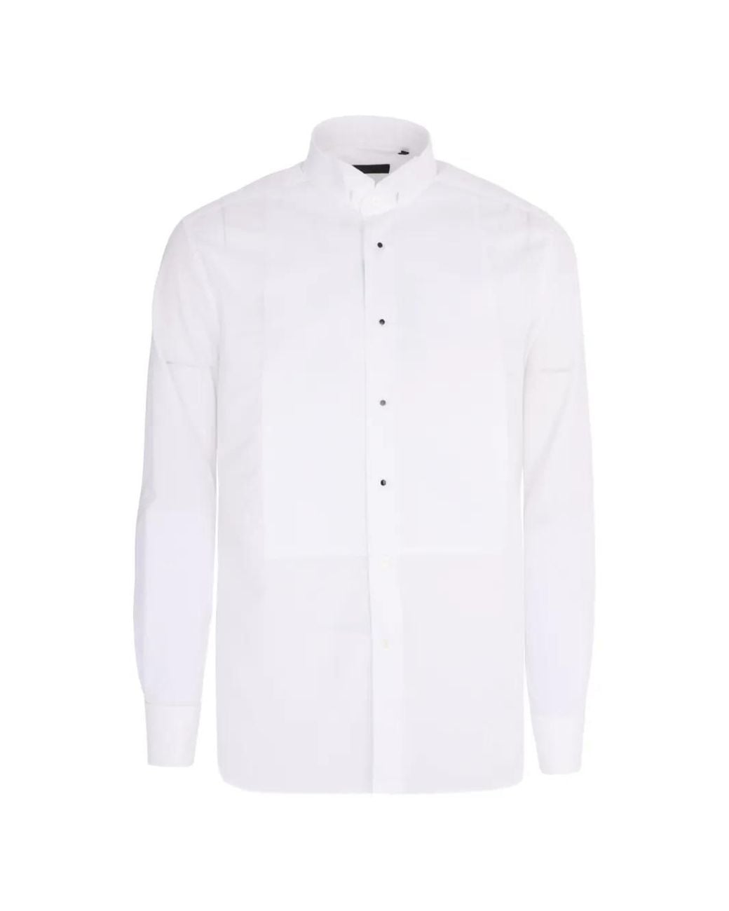 Corneliani White Cotton Shirt for men