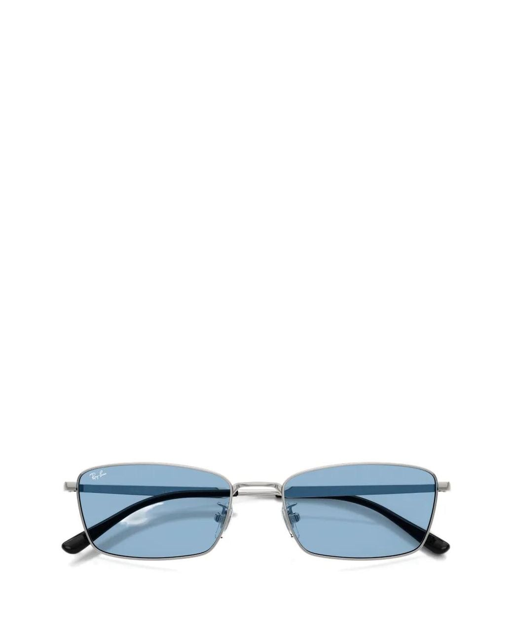 Ray-Ban Blue Titanium Rectangle-Frame Sunglasses