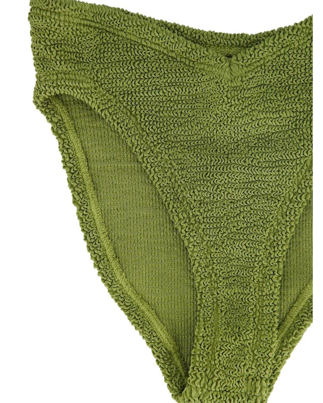 Hunza G Green Angel Metallic Crinkle Bikini
