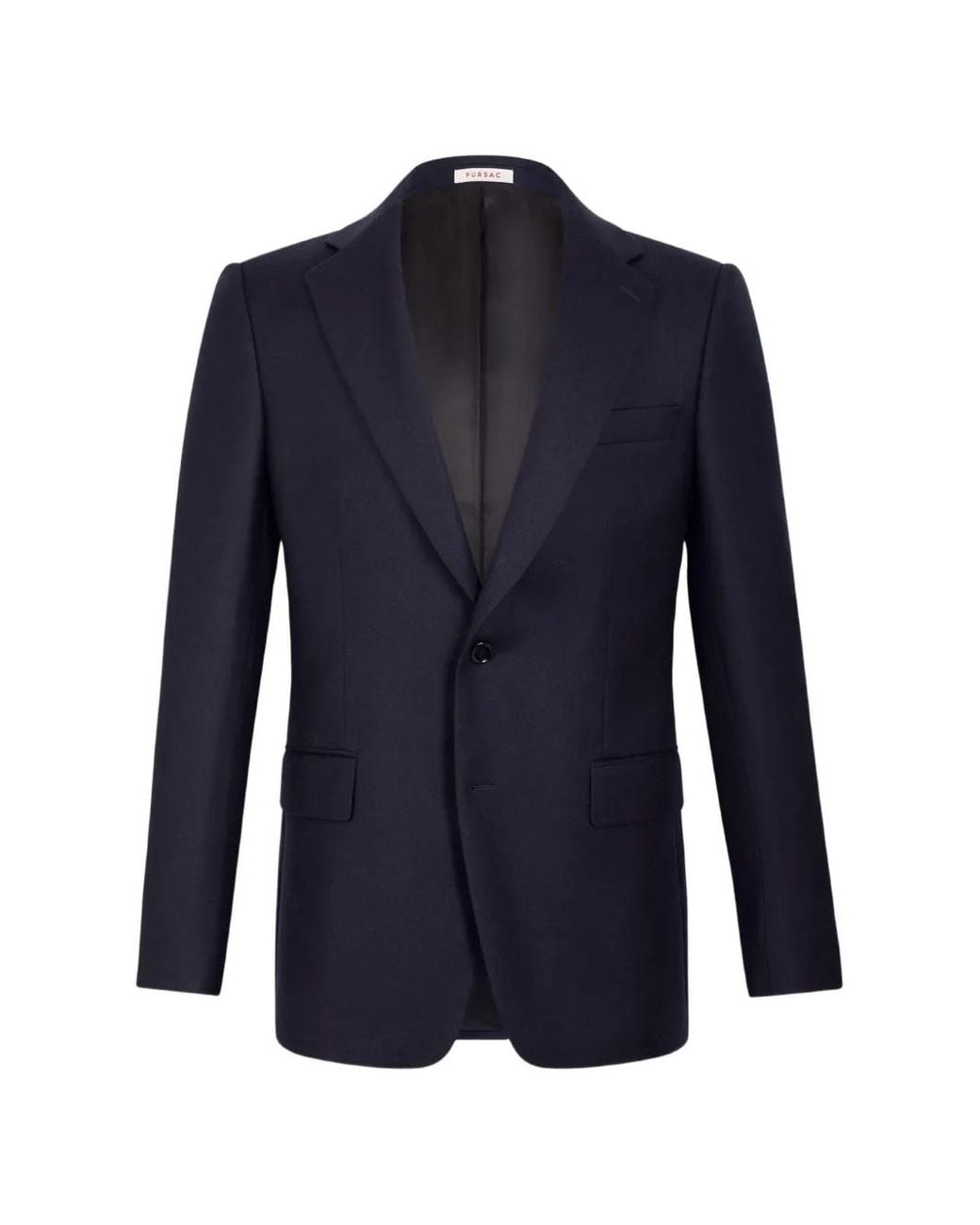 Fursac Blue Single-Breasted Virgin Wool-Blend Blazer for men