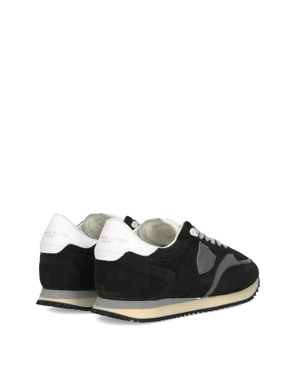 Philippe Model Black Baskets Blville À Empiècements En Daim