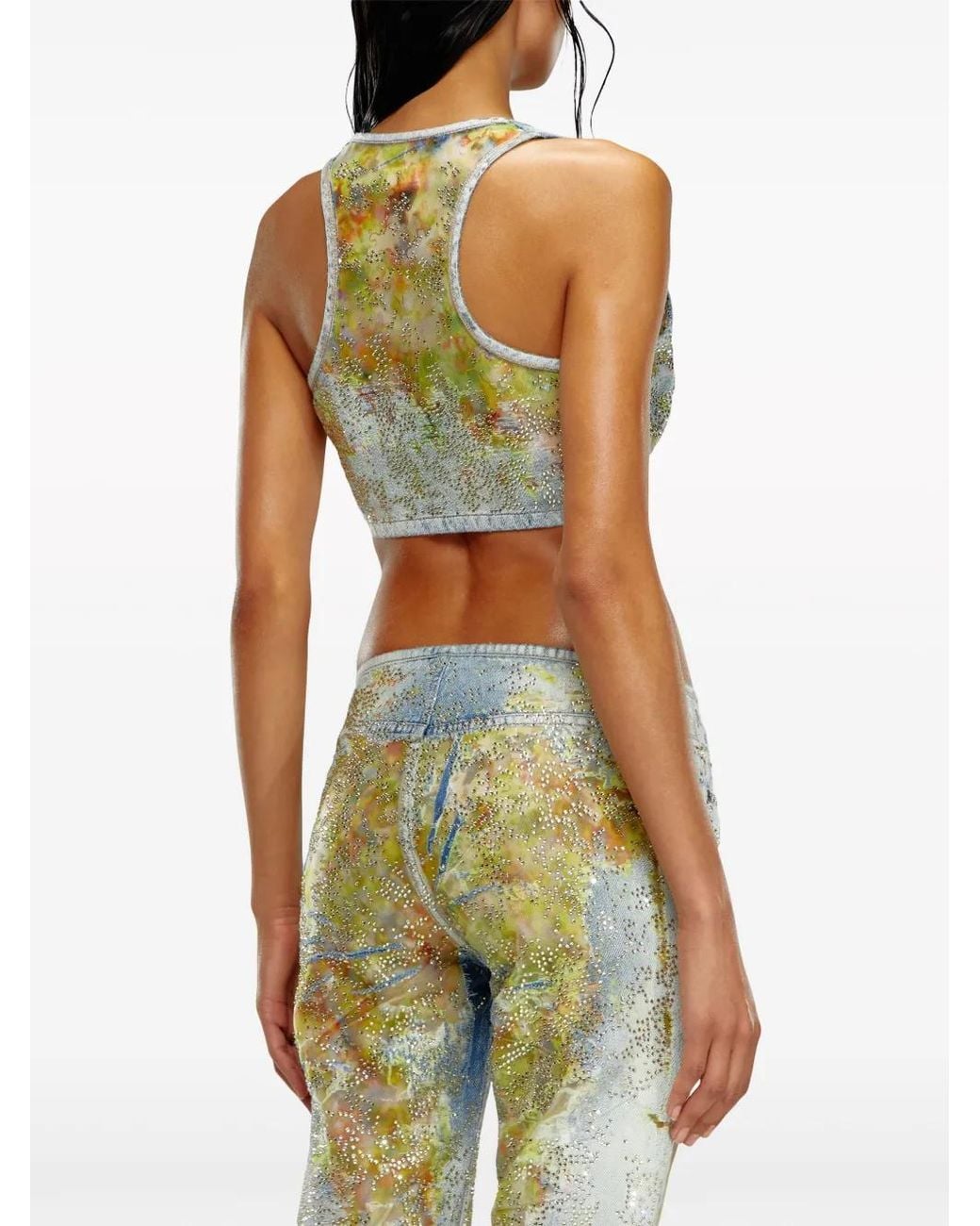 DIESEL Gray De-Detop-Fse Cropped Top