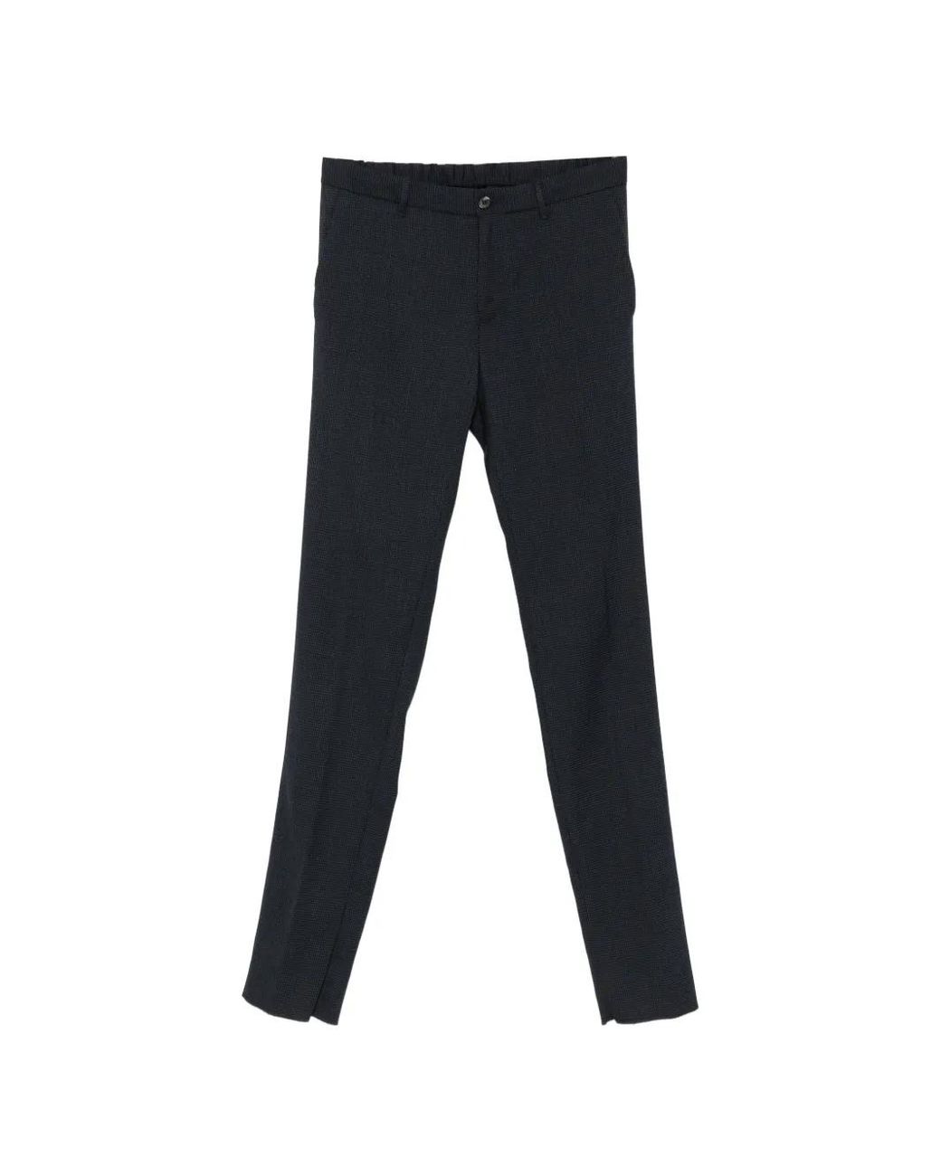 Incotex Blue Micro-Patterned Trousers for men