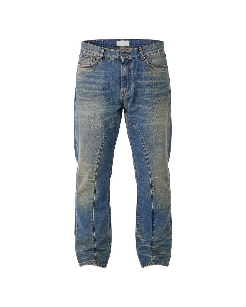 Paura Blue Faded Flared Jeans for men
