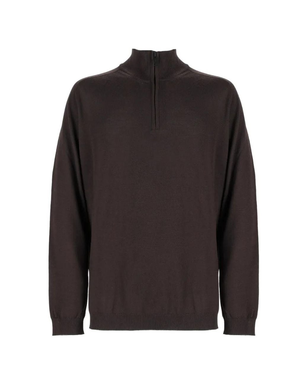 Premiata Black Half-Zip Knitted Sweater for men