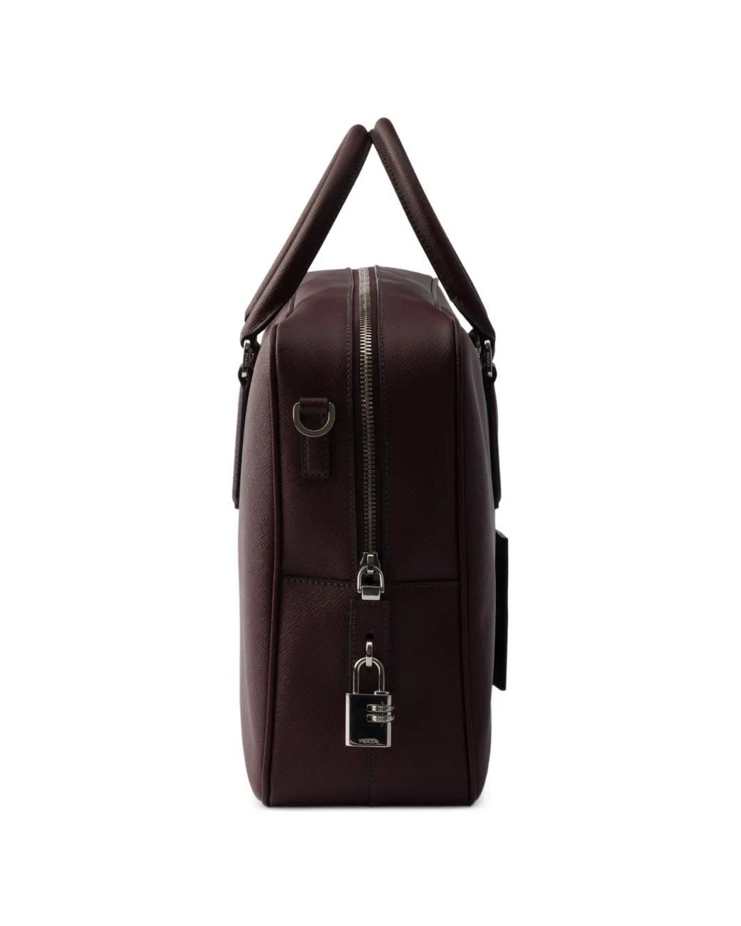 Prada Purple Saffiano Leather Laptop Bag for men