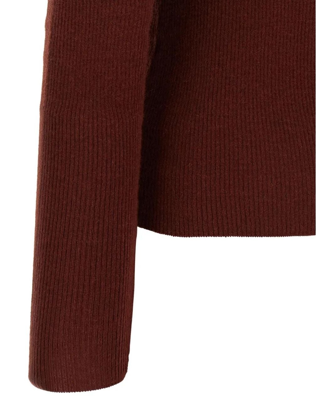 Max Mara Red Angel Ribbed Cashmere Top