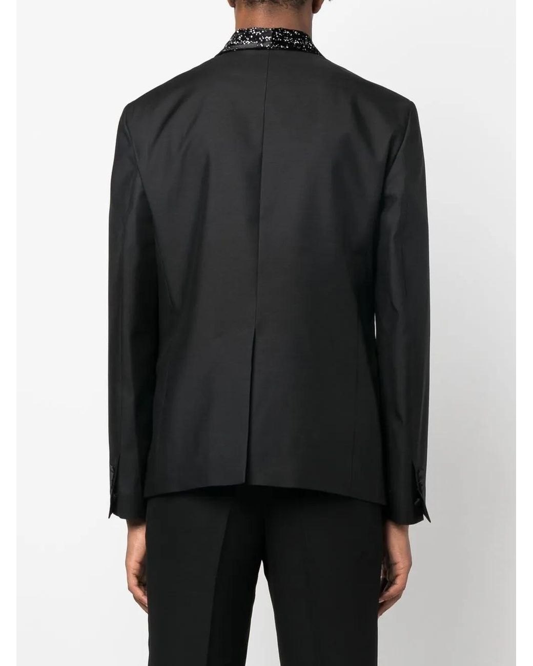DSquared² Black Metallic-detail Single-breasted Blazer for men