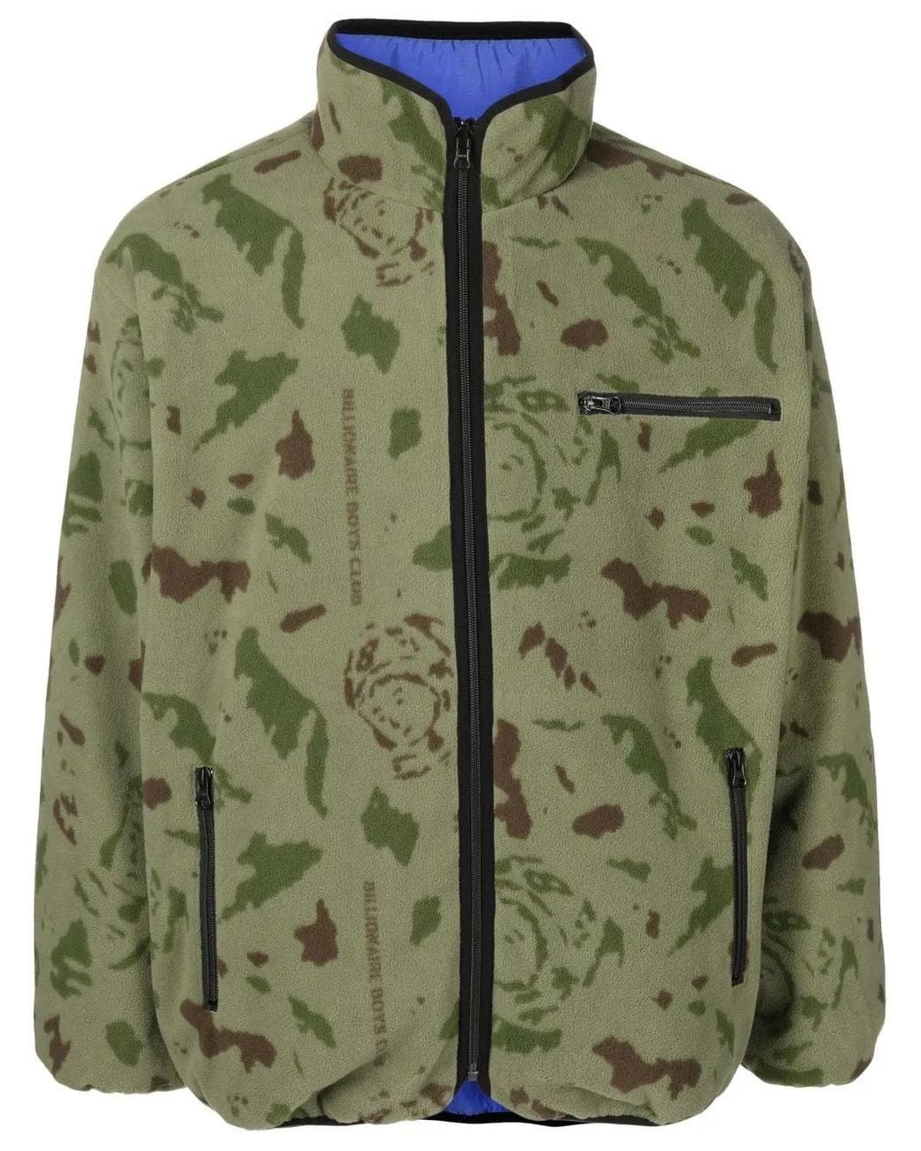 BBCICECREAM Green Reversible Fleece Jacket for men