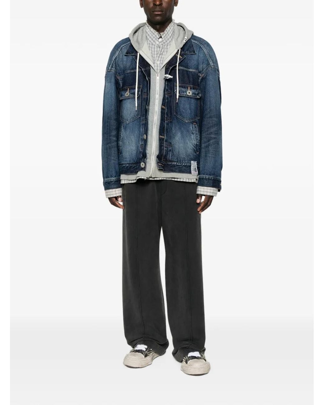 Maison Mihara Yasuhiro Blue Triple Layered Denim Jacket for men