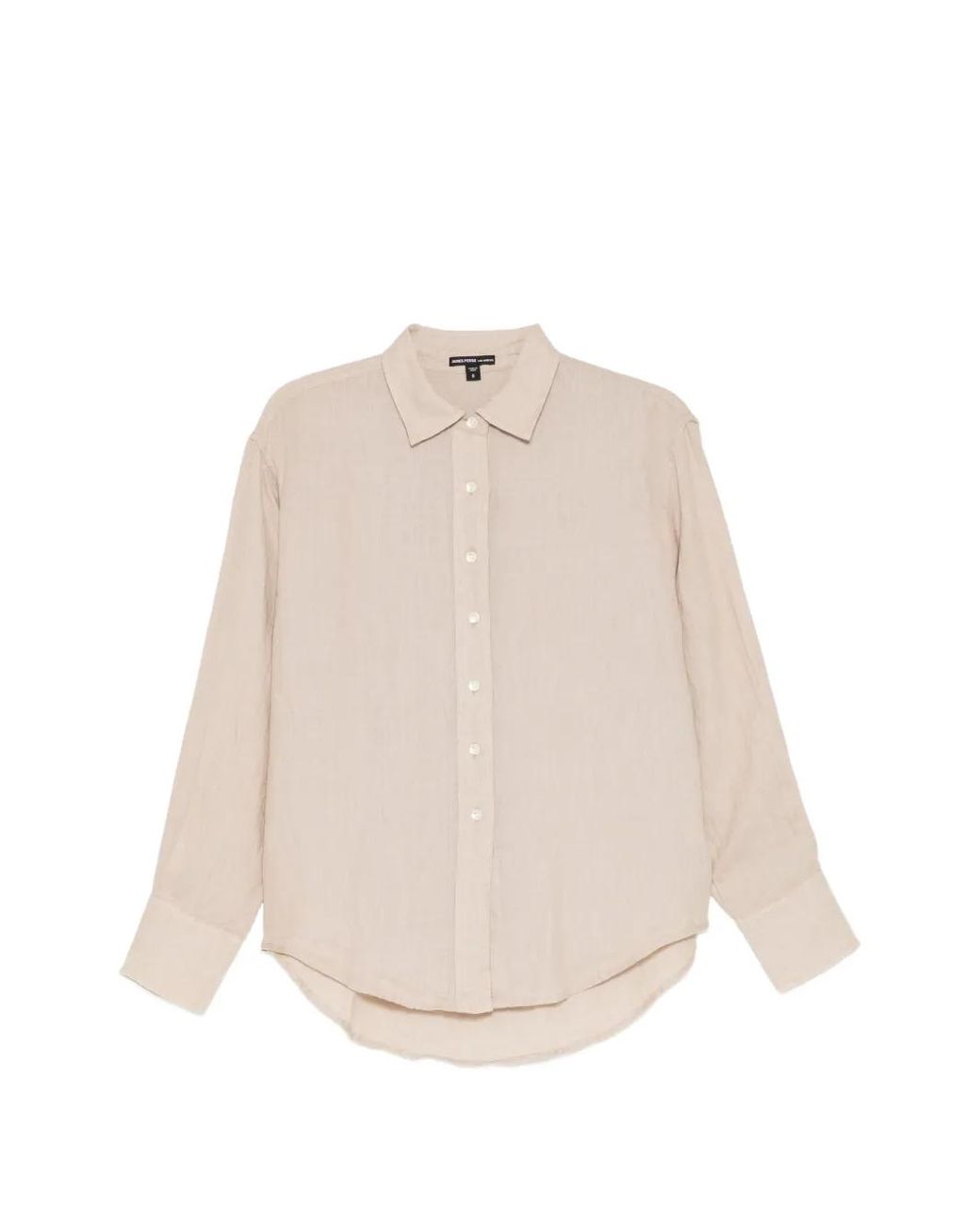 James Perse Natural Linen Button-Up Shirt