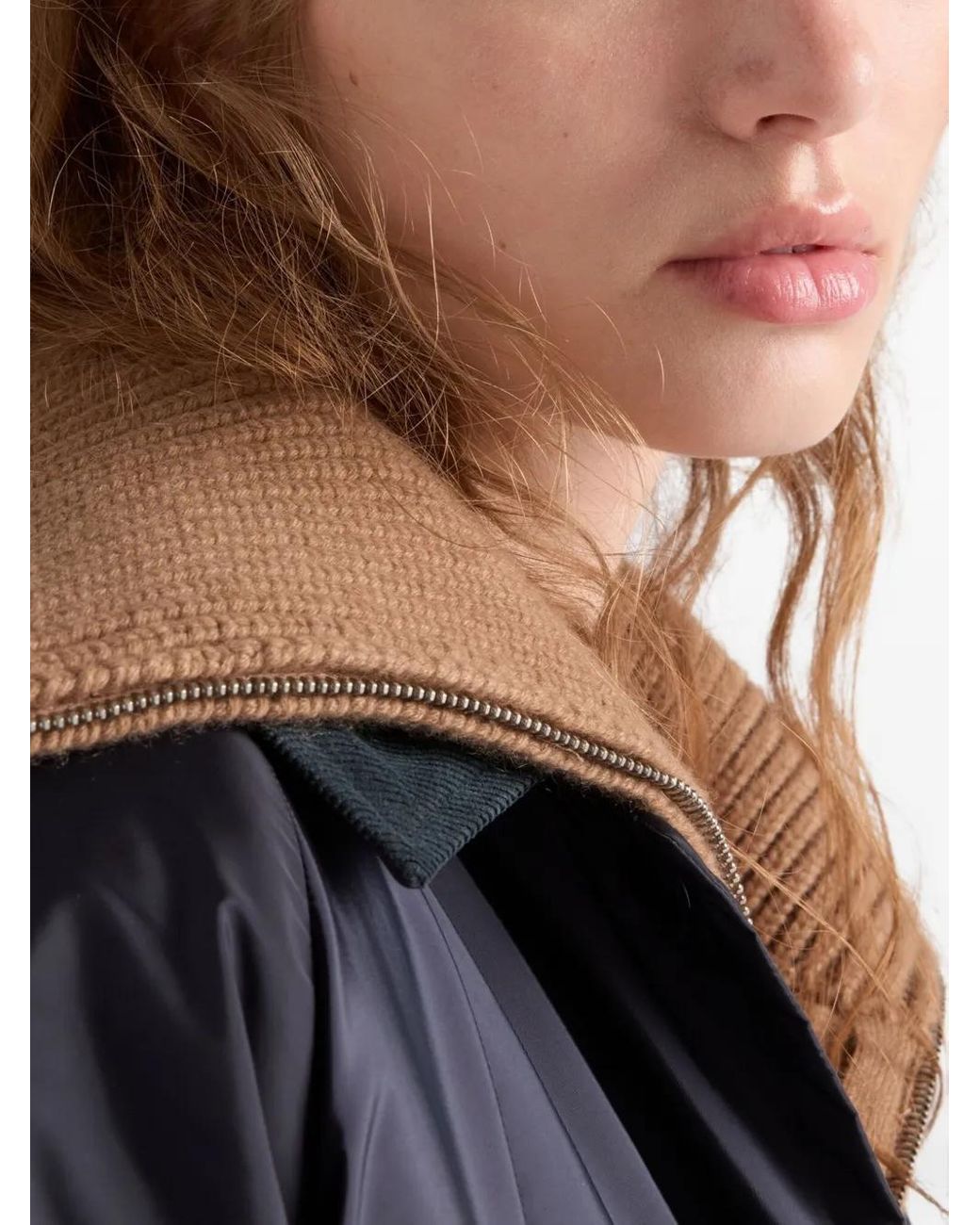 Prada Natural Klassischer Kaschmirpullover