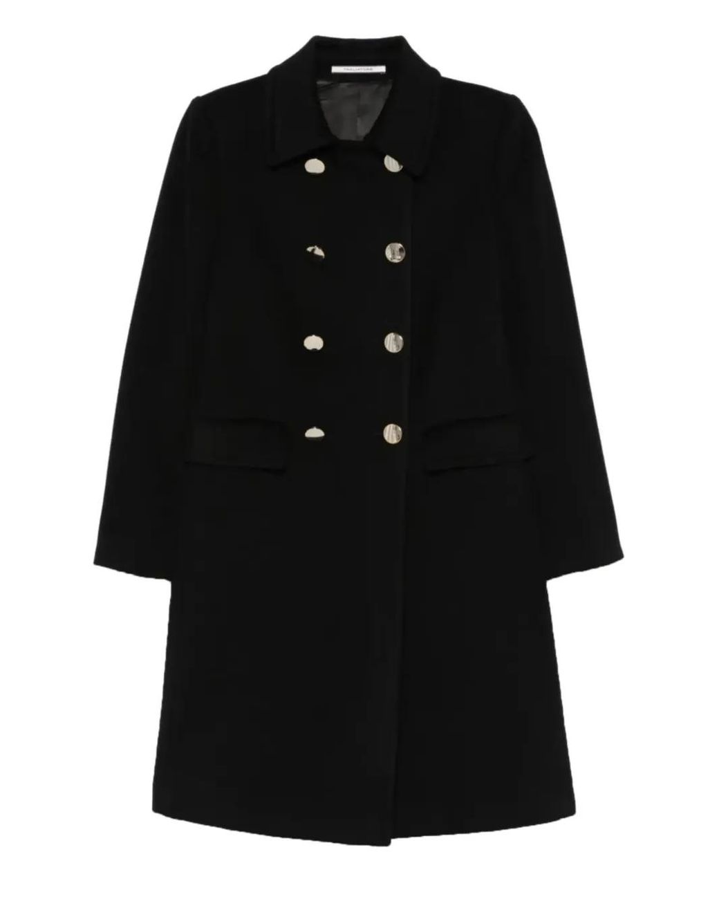 Tagliatore Black Long-Sleeve Coat
