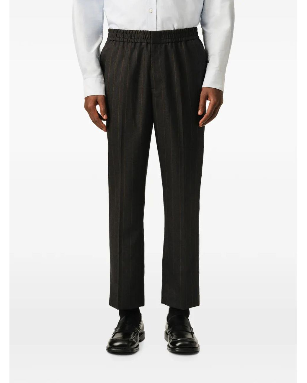 AMI Black Elasticated Waist Trousers for men