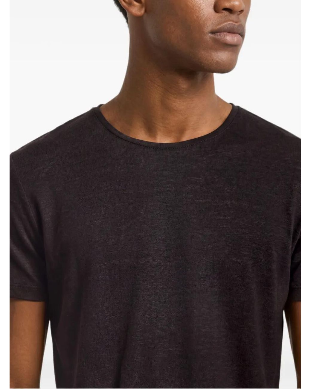Orlebar Brown Black Ob-T Linen T-Shirt for men