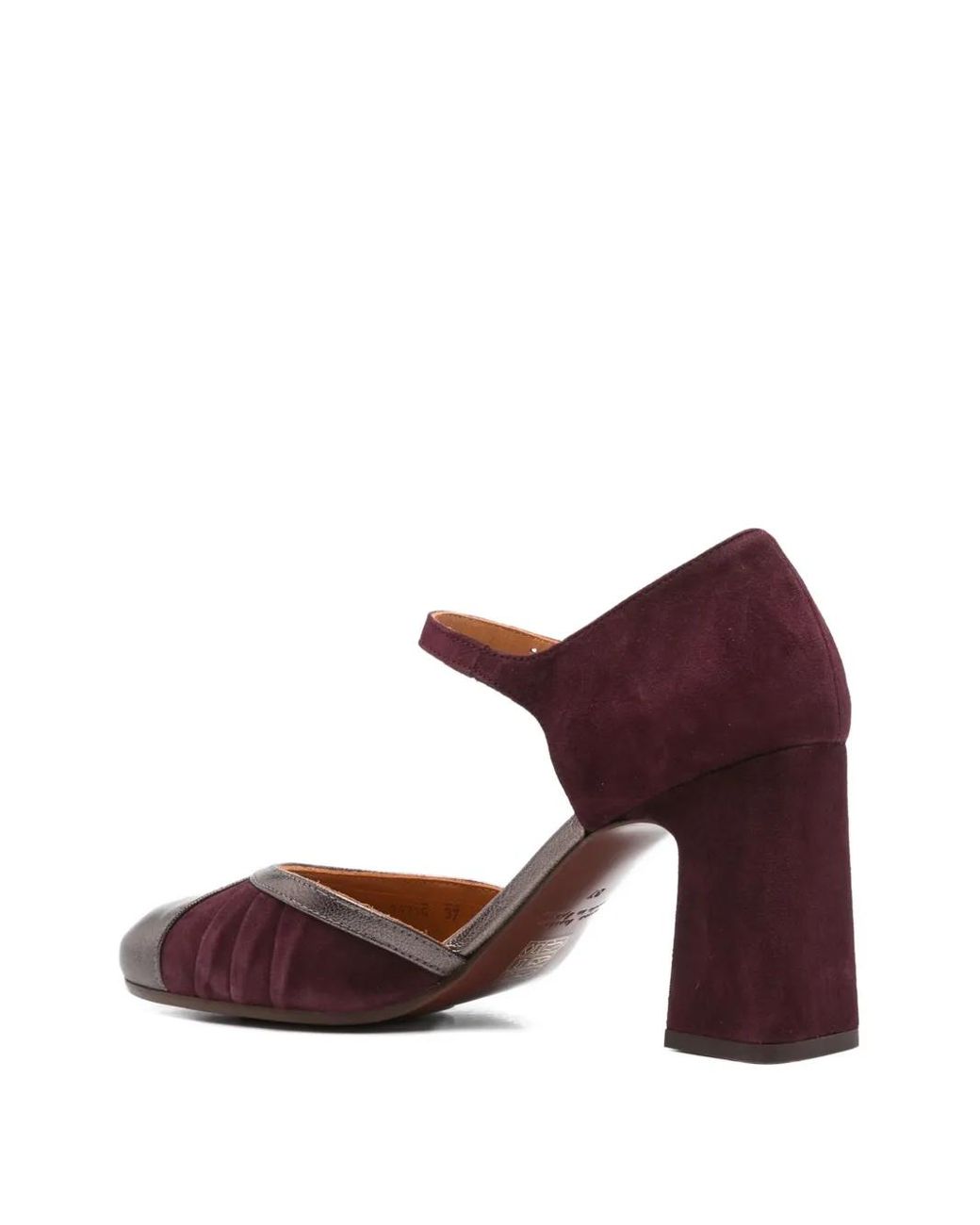 Chie Mihara Brown Block-Heel Ankle-Strap Pumps
