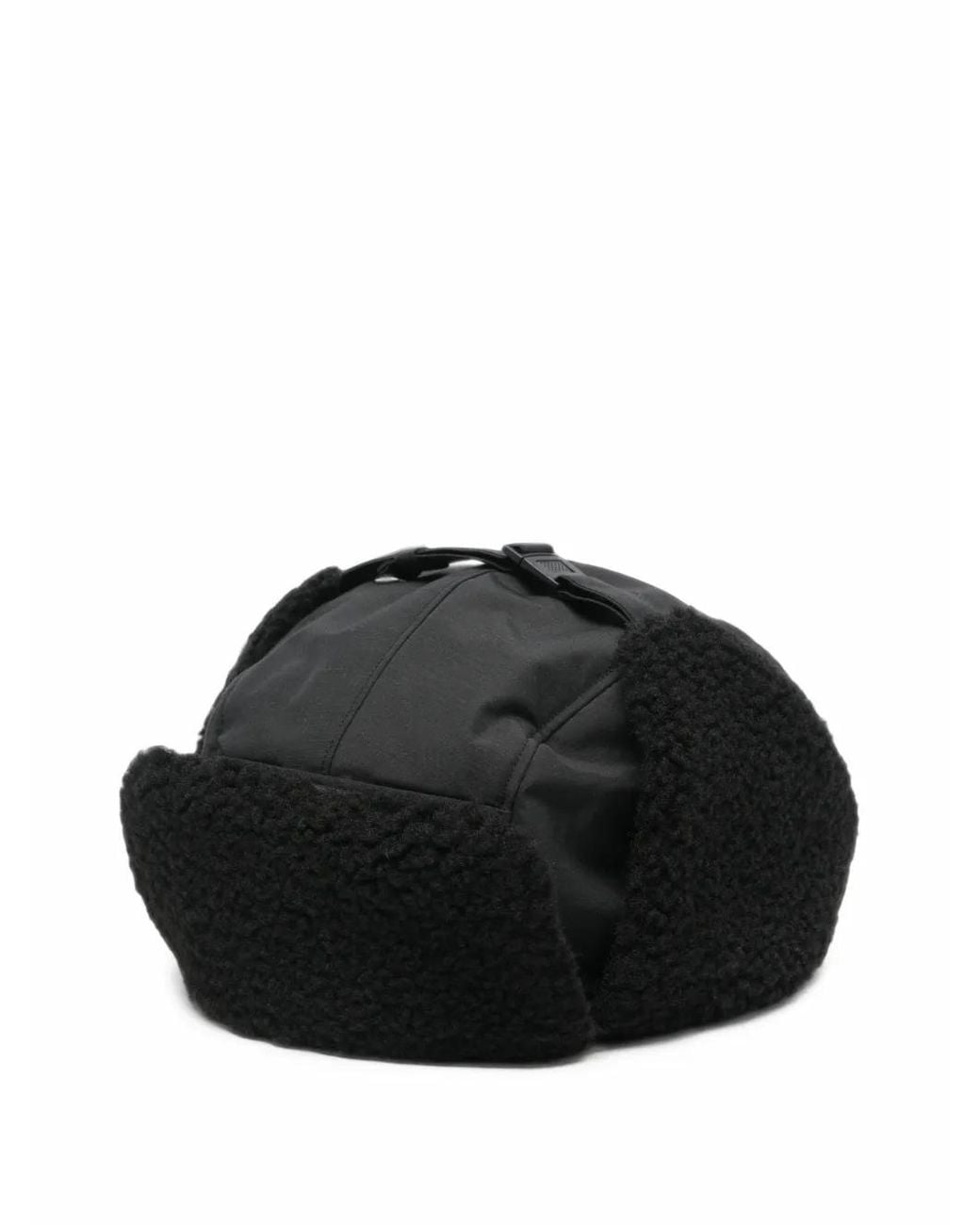 Snow Peak Black Fleece-Trim Trapper Hat