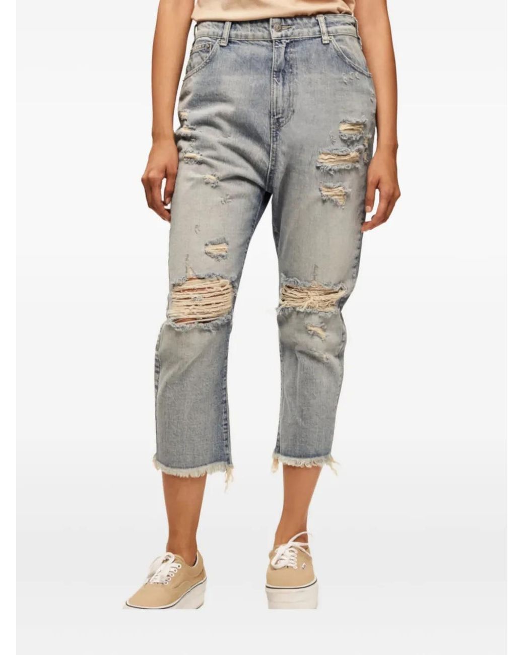 SER.O.YA Omar Gerafelde Jeans in het Blue