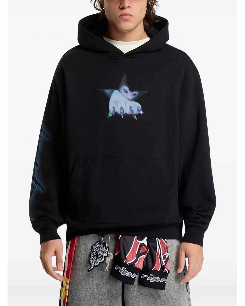 RIPNDIP Black Nerm Claw Hoodie for men