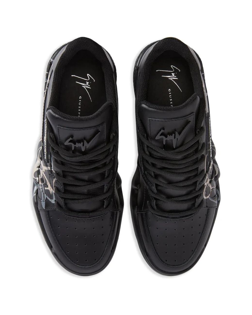 Giuseppe Zanotti Black Talon Graphic-Print Sneakers